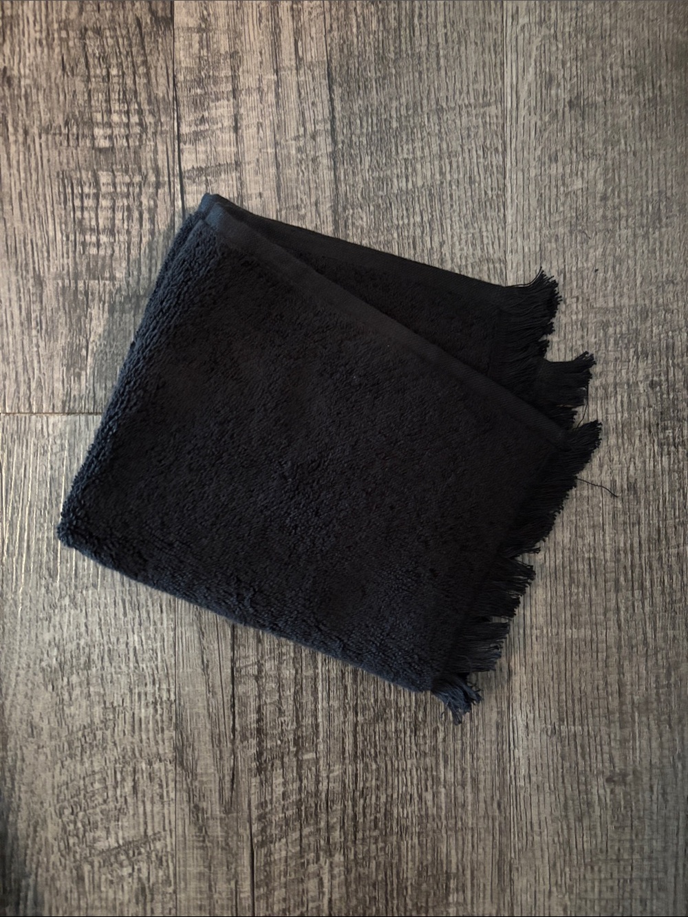 CB2 Fringe Wash Cloths - Set of 5 - Black - New without Tags
